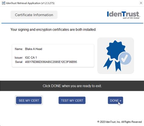 identrust my account